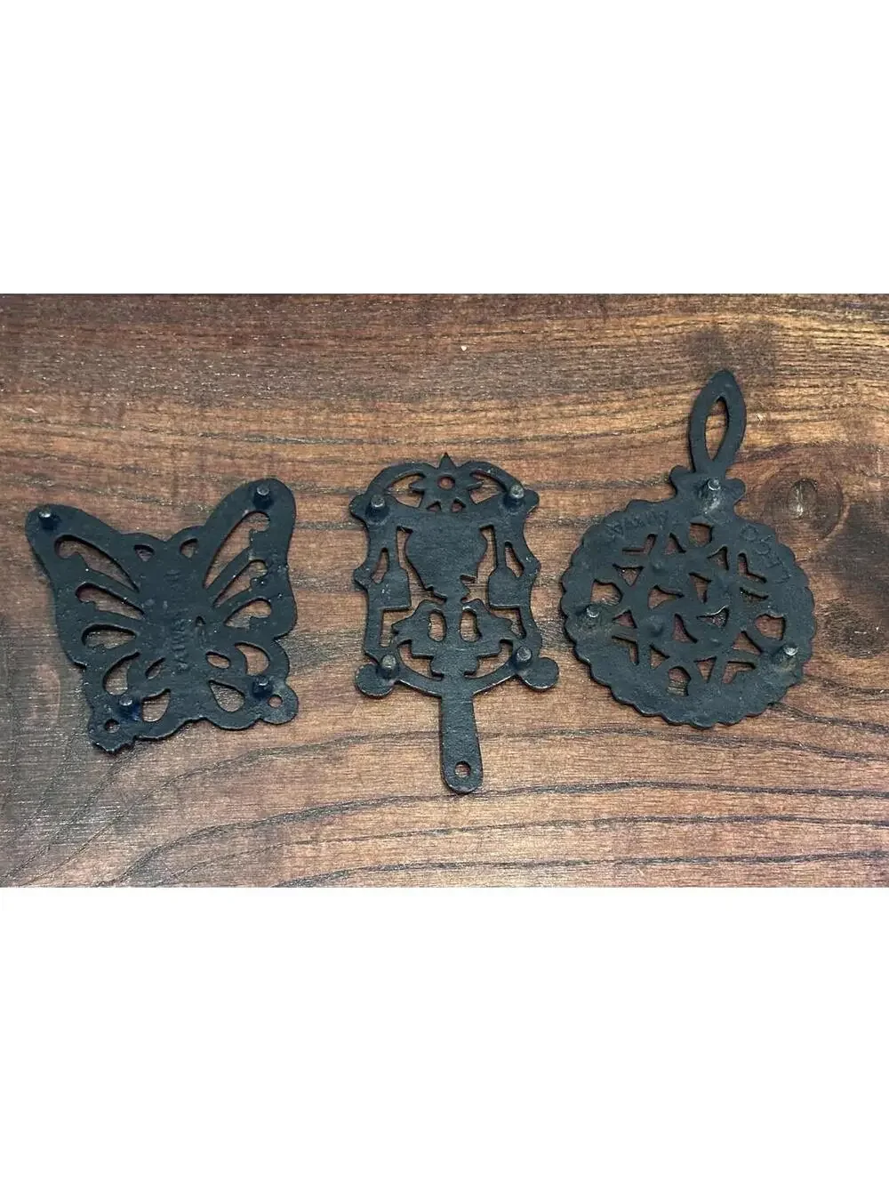 3-Piece Vintage Country/Farmhouse Cast Iron Trivet Wall Decor
